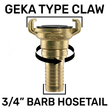 Geka Type Claw Fitting - Swivel 3/4" Hose