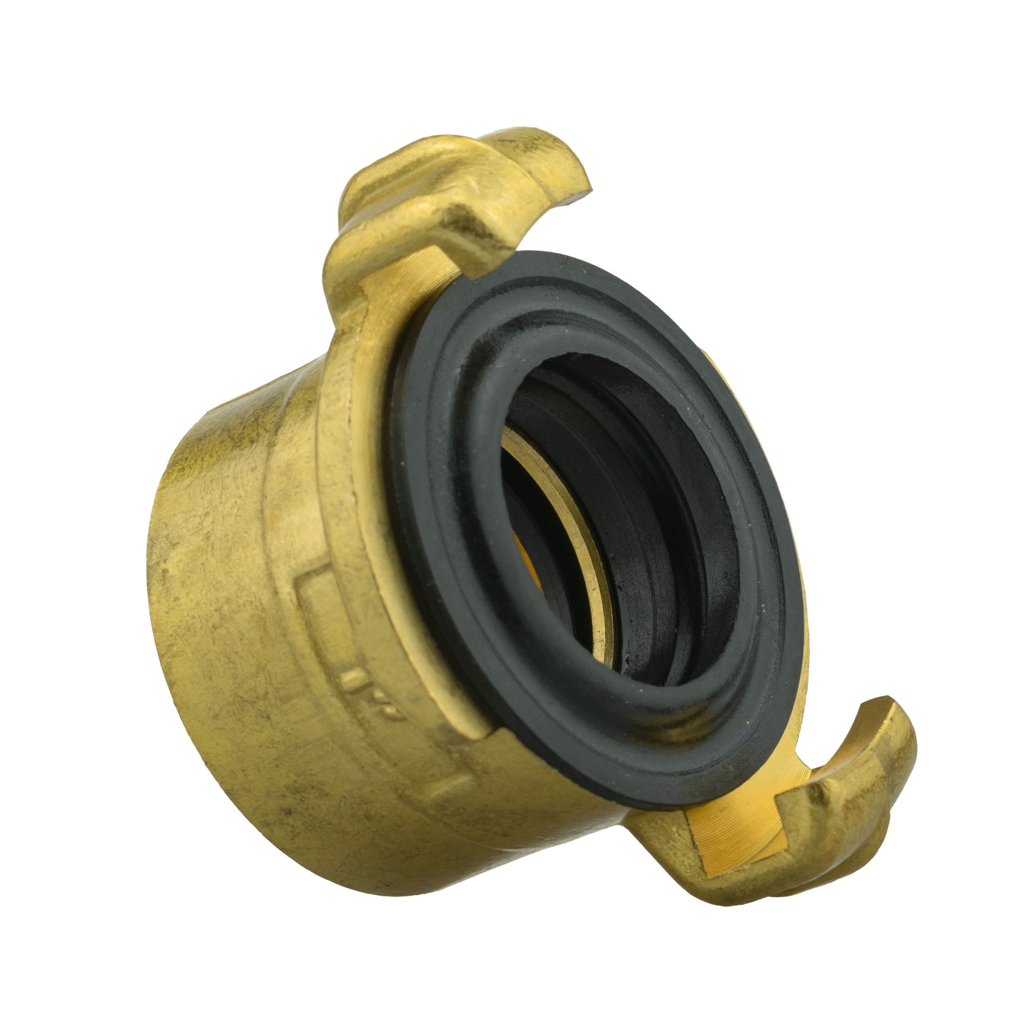 25mm MDPE Wall Flange with Brass Bib Tap Geka Claw Outlet