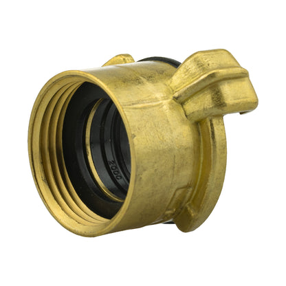 25mm MDPE Wall Flange with Brass Bib Tap Geka Claw Outlet