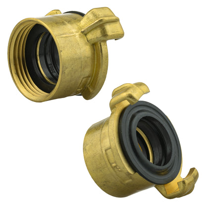 25mm MDPE Wall Flange with Brass Bib Tap Geka Claw Outlet