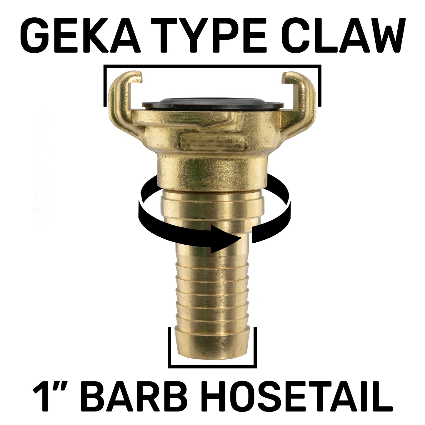 Geka Type Claw Fitting - Swivel 1" Hose