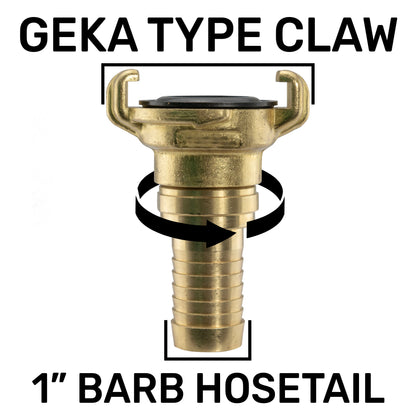 IBC S60X6 Cap & Brass Claw Fittings – 25mm Swivel Straight