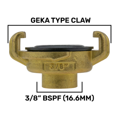 Geka Type Claw Fitting - 3/8" BSPF