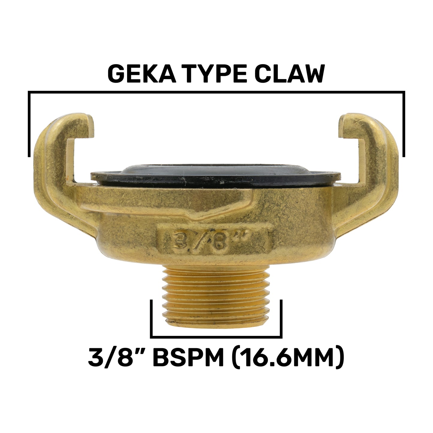 Geka Type Claw Fitting - 3/8" BSPM