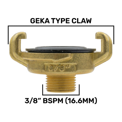 Geka Type Claw Fitting - 3/8" BSPM