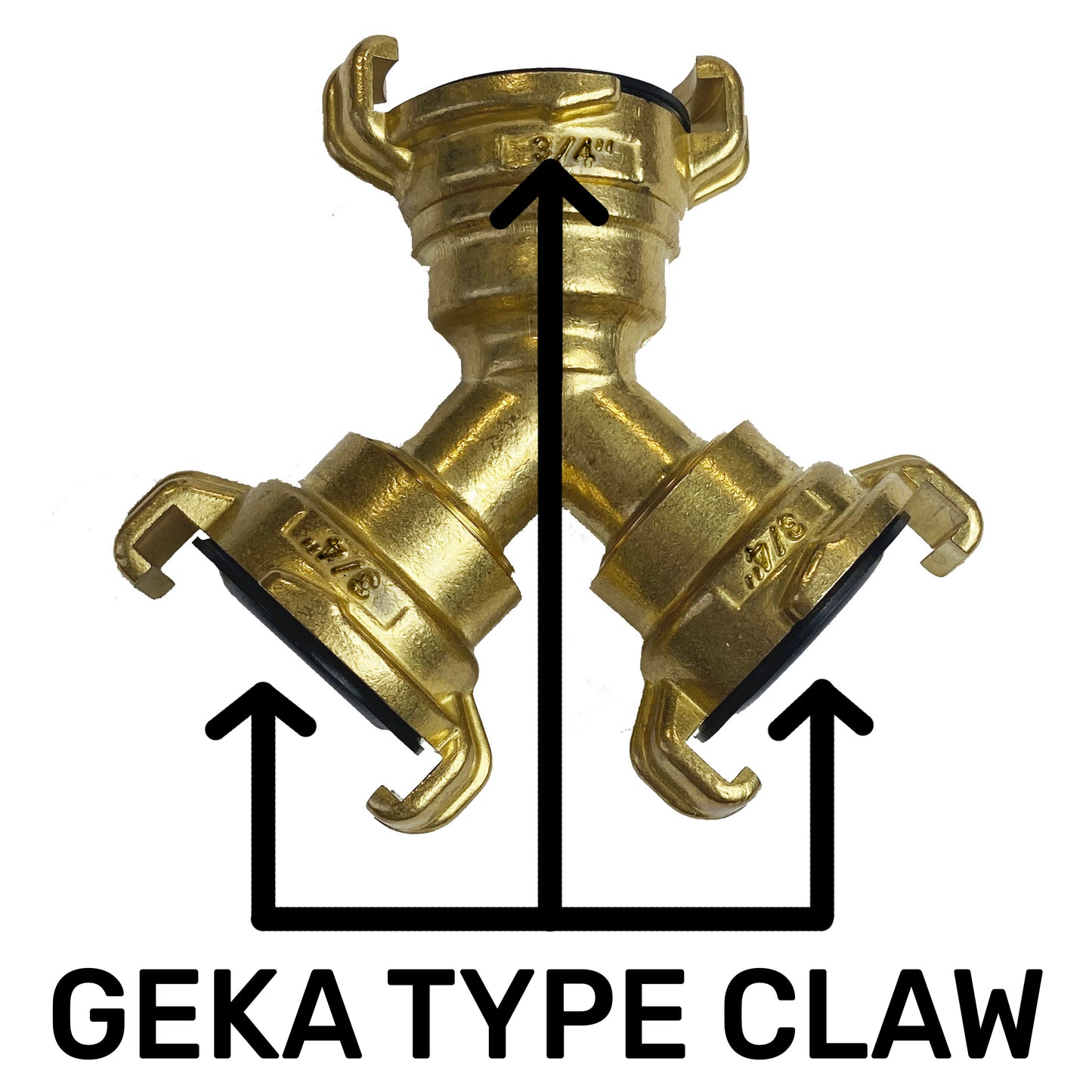Geka Type Claw Fitting - 3 Way Connector