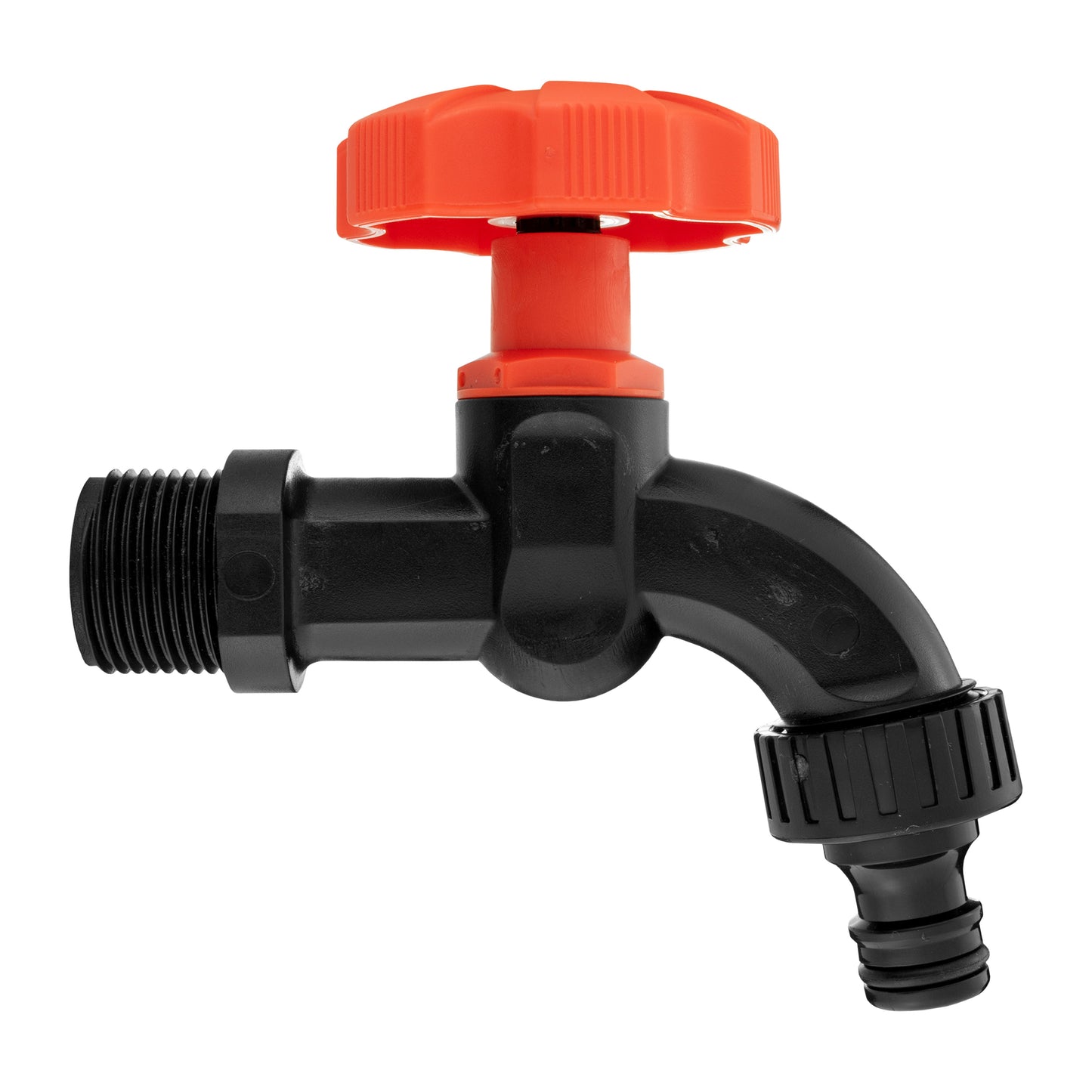 Plastic Quick Connect Tap 1/2" BSPM (Black/Orange)
