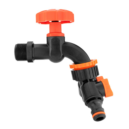 ¾″ Water Butt Kit with Black Tap & Two-Way Splitter