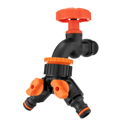 ¾″ Water Butt Kit with Black Tap & Two-Way Splitter