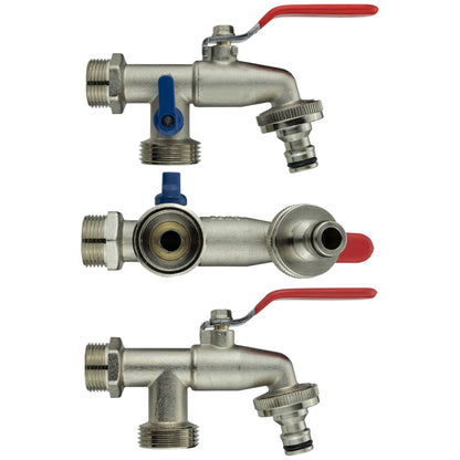 20mm MDPE Wall Kit – Double Tap & Three-Way H-Splitter