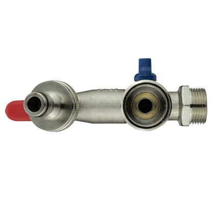 25mm MDPE Wall Flange with Double Lever Tap