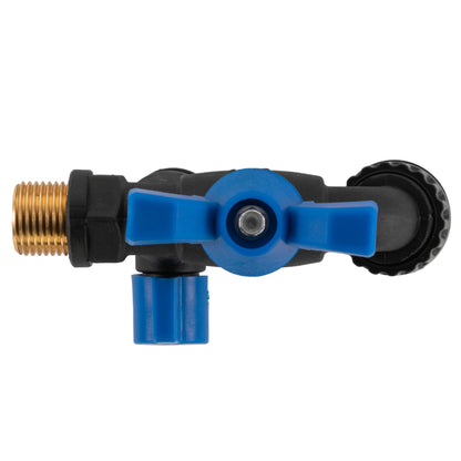Garden Bib Double Tap 1/2" BSPM (Black/Blue)