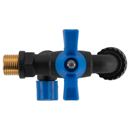 Garden Bib Double Tap 1/2" BSPM (Black/Blue)