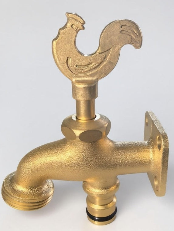 Brass Rooster Garden Tap – Quick Inlet, ¾″ BSP Male Outlet
