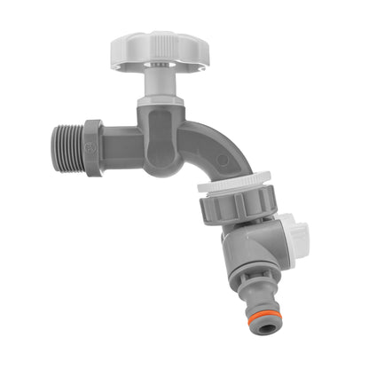 ¾″ Water Butt Kit with White Line Tap & Two-Way Splitter