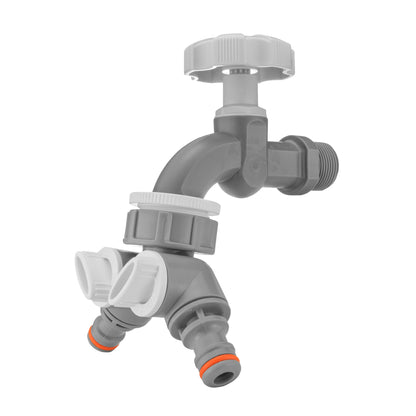¾″ Water Butt Kit with White Line Tap & Two-Way Splitter