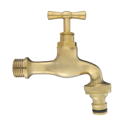 S60X6 IBC Adapter Kit with Polished Brass Quick-Connect Tap