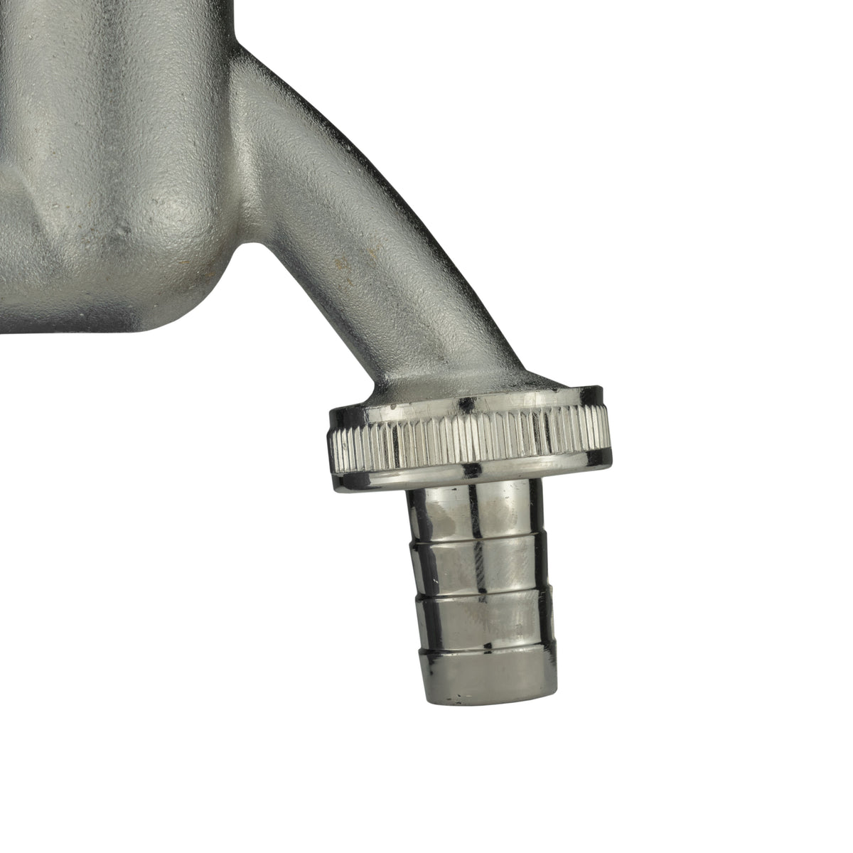 IBC S60X6 Cap & ½″ Nickel-Plated Bib Tap – Hose Barb