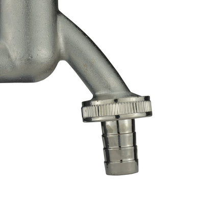 IBC S60X6 Cap & ½″ Nickel-Plated Bib Tap – Hose Barb