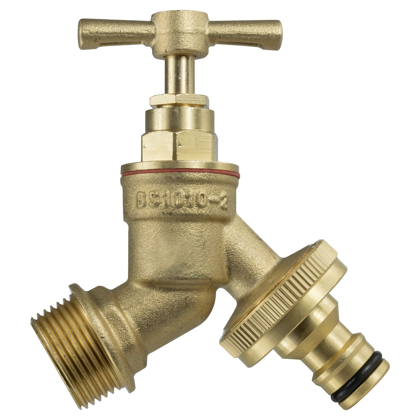 Garden Bib Tap Brass 1/2" BSPM - Quick Connect