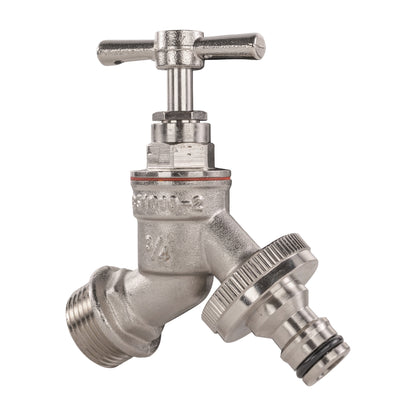 Nickel-Plated Brass Bib Tap – ¾″ BSP Male, Snap-On Outlet