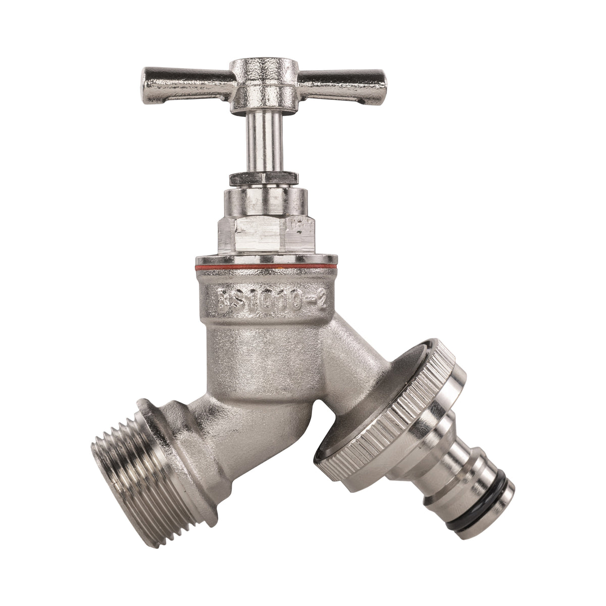 Nickel-Plated Brass Bib Tap – ¾″ BSP Male, Snap-On Outlet