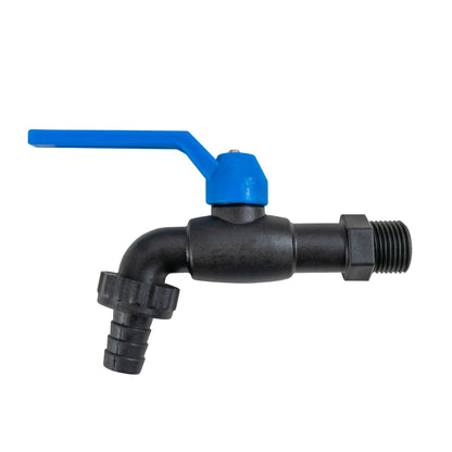 Water Butt Tap Kit – Black Nylon Tap with ½″ Hose Barb