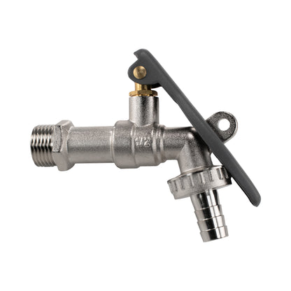 15mm Brass Wall Tap Kit with Lever-Lock Tap