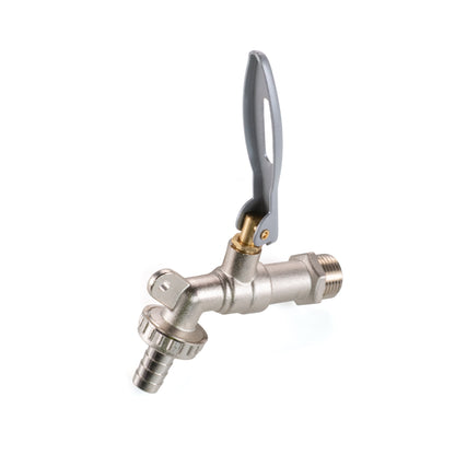 20mm MDPE Wall Flange with Barbed Lever Lock Tap
