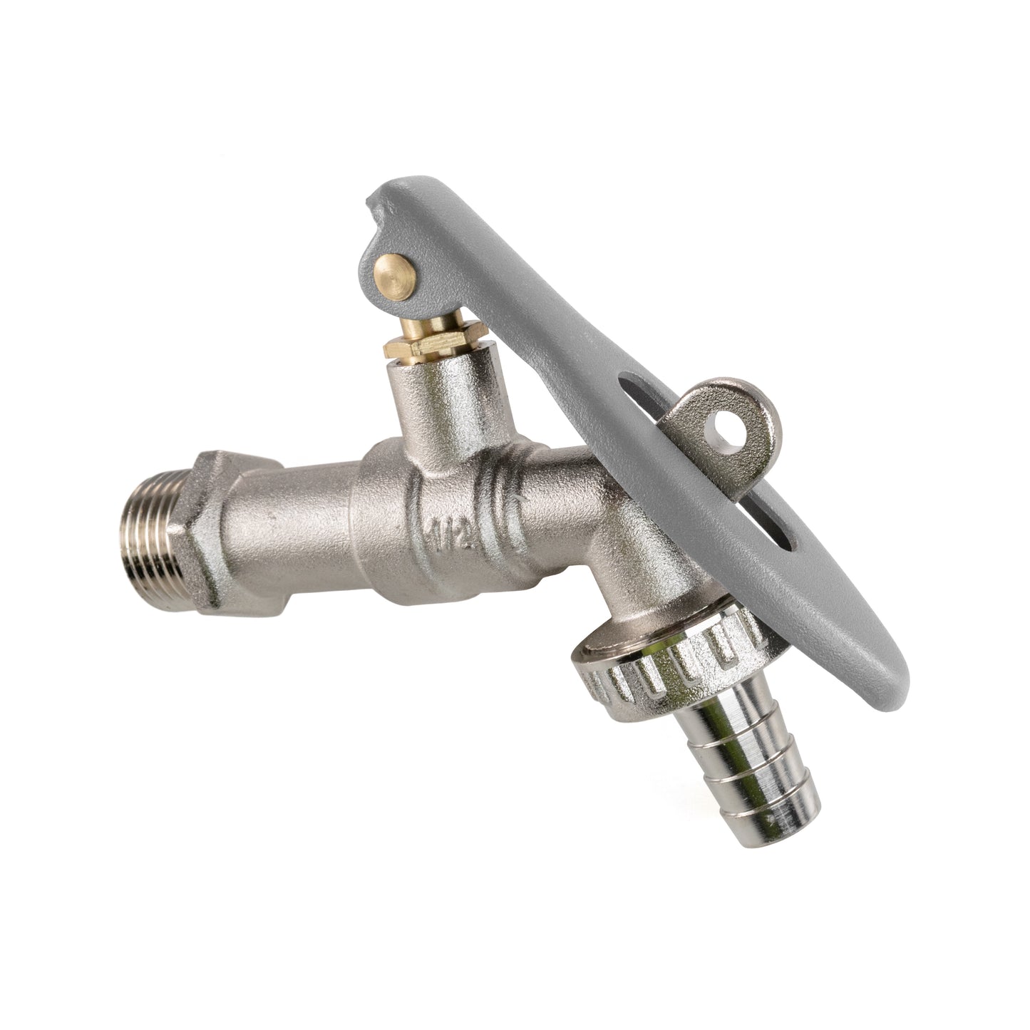 20mm MDPE Wall Flange with Barbed Lever Lock Tap