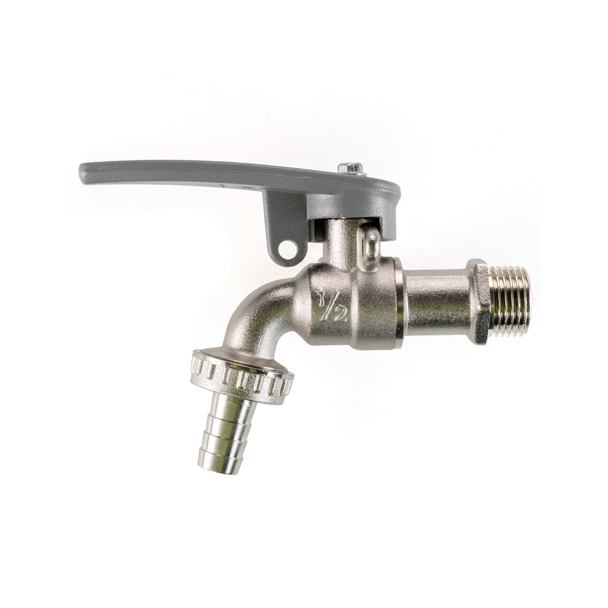 15mm Brass Wall Tap Kit with Side-Lock Lever Tap