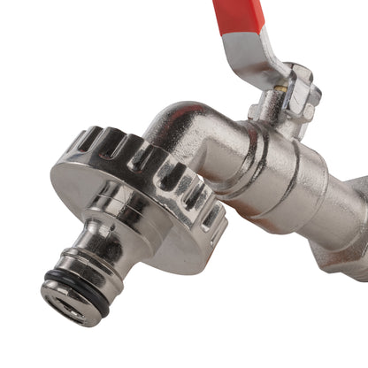 25mm MDPE Wall Flange with Quick Connect Lever Tap