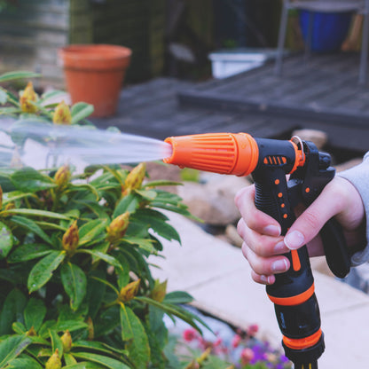 Hose Gun Water Sprayer Single Adjustable Jet (Black/Orange)