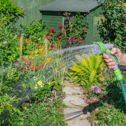 Hose Gun Water Sprayer Multi Pattern Adjustable (Lime/Grey)