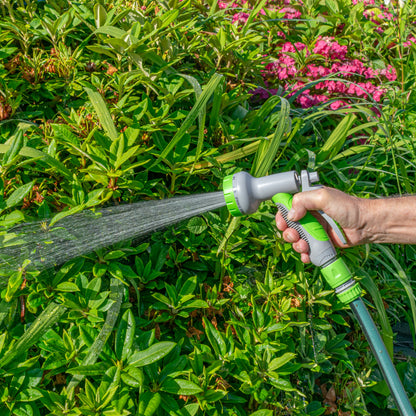 Hose Gun Water Sprayer Multi Pattern Adjustable (Lime/Grey)