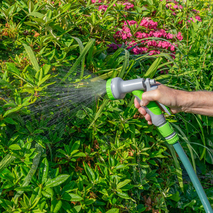 Hose Gun Water Sprayer Multi Pattern Adjustable (Lime/Grey)