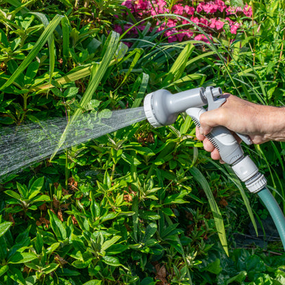 Hose Gun Water Sprayer Multi Pattern Adjustable (White/Grey)