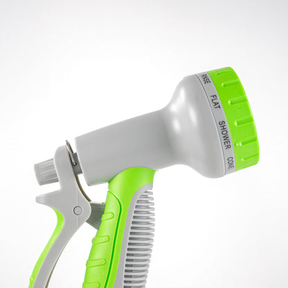 Hose Gun Water Sprayer Multi Pattern Adjustable (Lime/Grey)