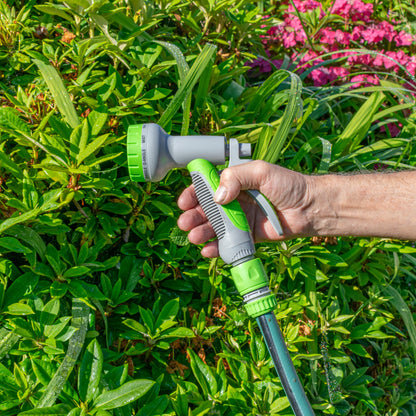 Hose Gun Water Sprayer Multi Pattern Adjustable (Lime/Grey)