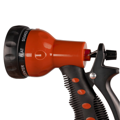 Cost Wise Orange 8-Pattern Hose Spray Gun with Trigger Lock