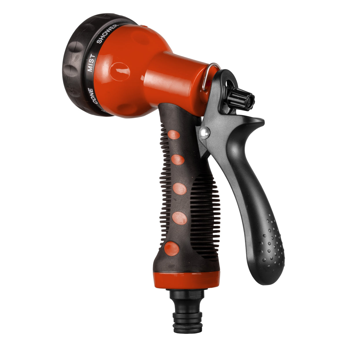 Cost Wise Orange 8-Pattern Hose Spray Gun with Trigger Lock