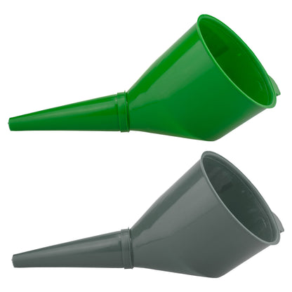 Angled Fuel Funnel Pair with Mesh Filters – Grey & Green