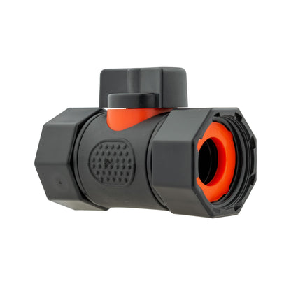 Water Butt Connector 3/4" BSP with Valve and Click-Lock Connector Blue