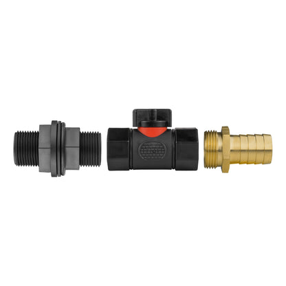 Water-Butt Connector & Valve – 25mm Brass Barb