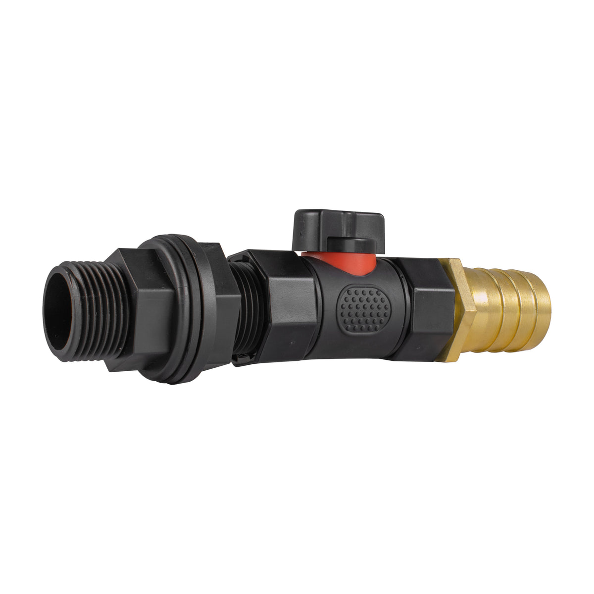 Water-Butt Connector & Valve – 25mm Brass Barb