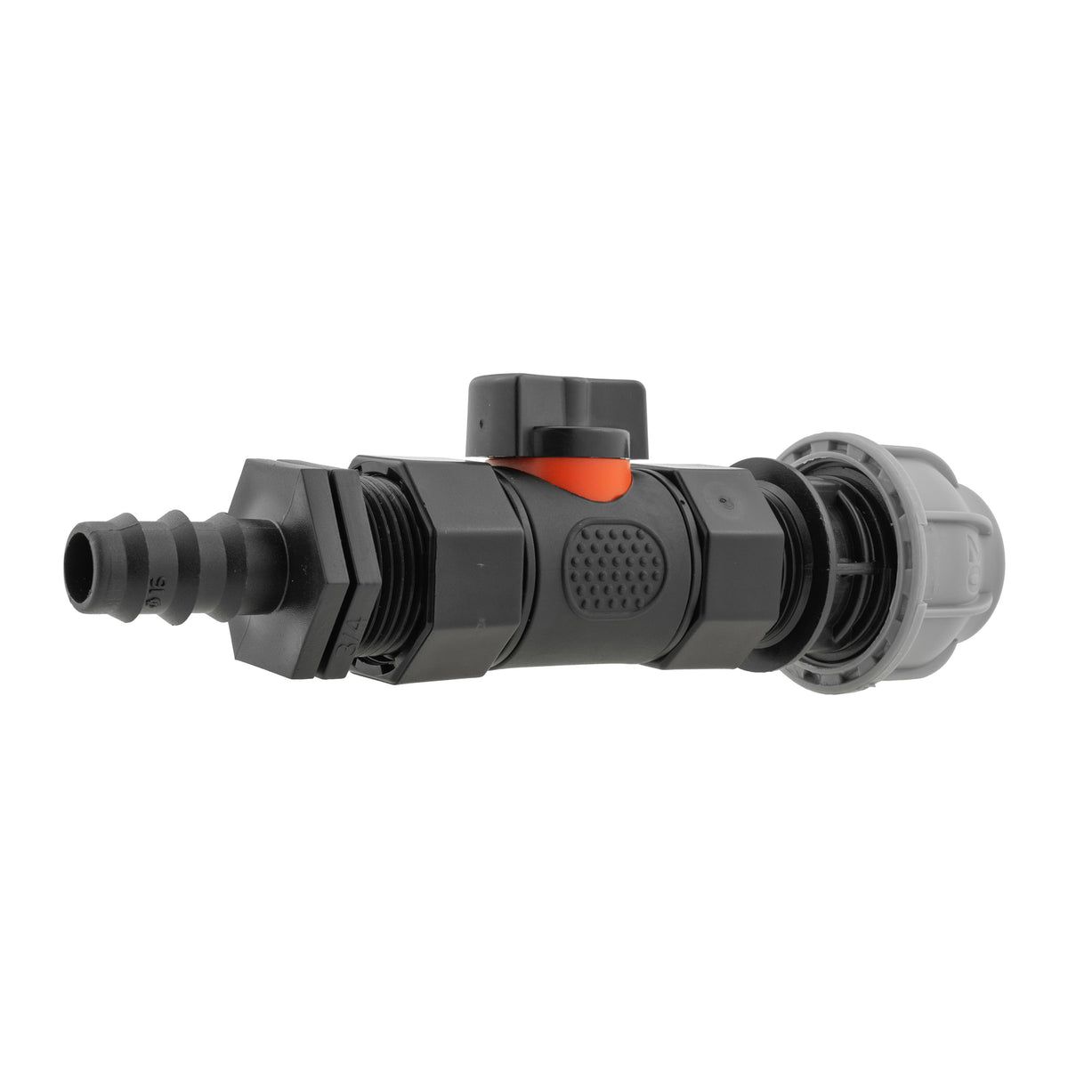 20mm MDPE Connector & Valve – 16mm Irrigation Barb