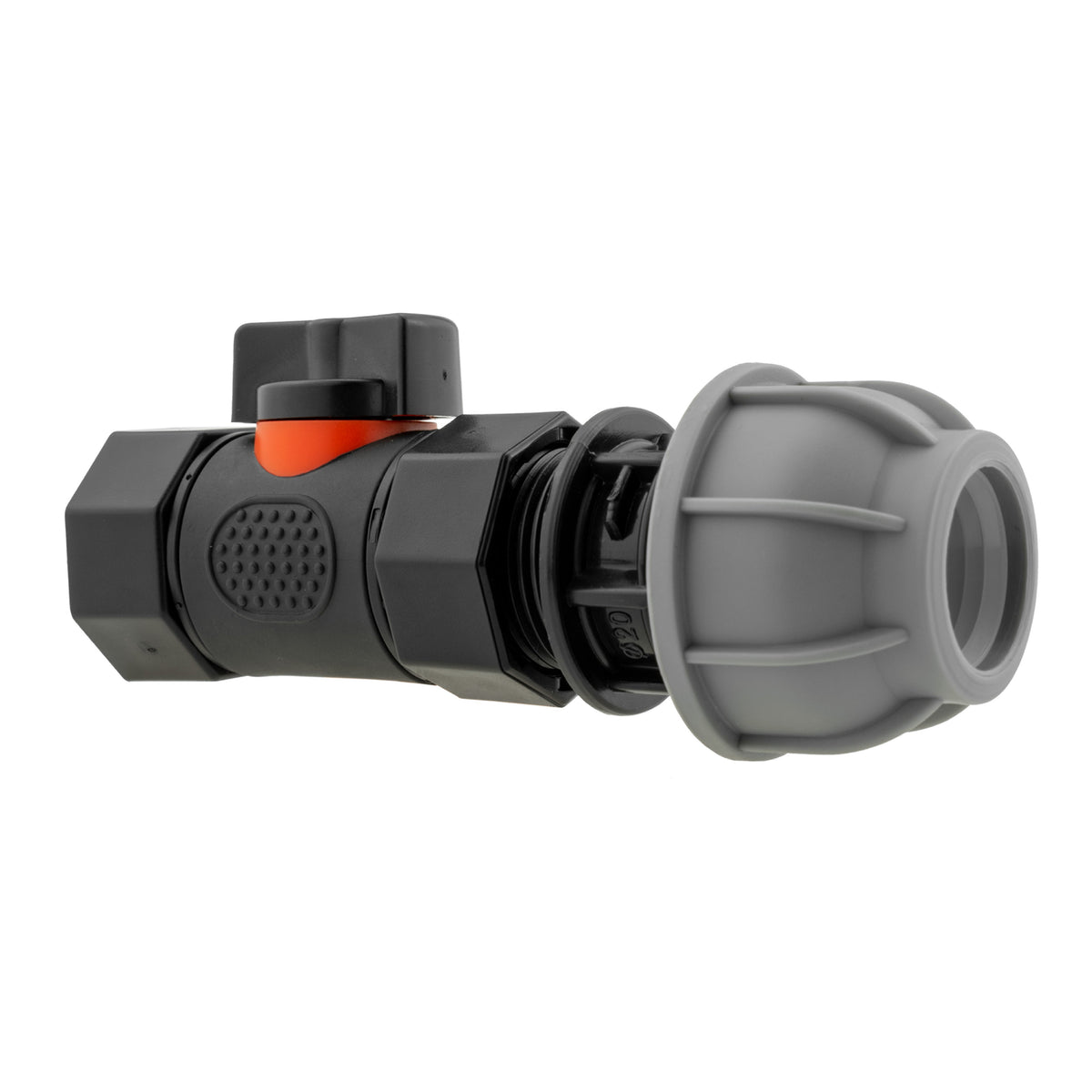 20mm MDPE Connector & Valve – ¾″ BSP Female Outlet