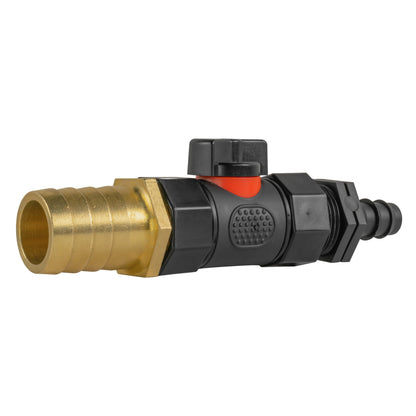 Inline Valve Kit – 16mm Irrigation Barb to 25mm Brass Barb