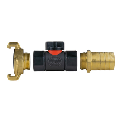 Inline Valve Kit – Claw Coupling to 25mm Brass Barb