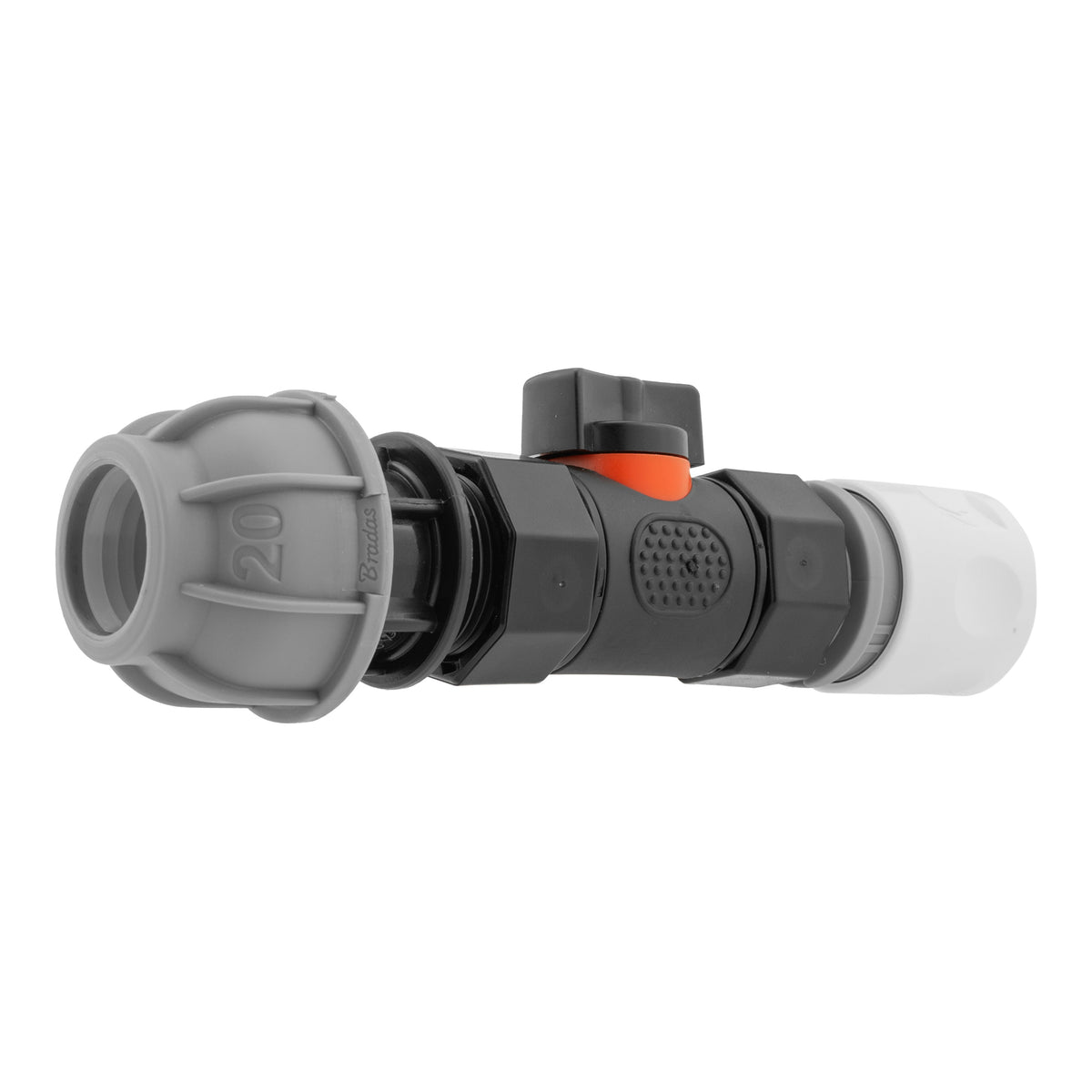 White Line Female Quick Coupling & Valve – 20mm MDPE Connector
